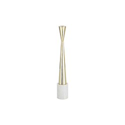Stone candle holder tall brass CG-L6024