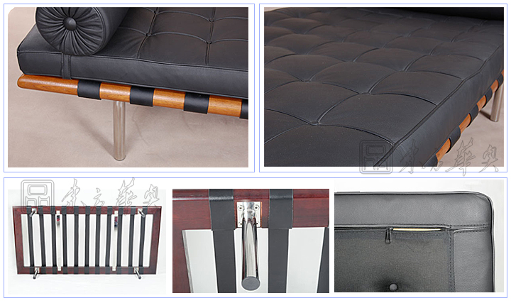 現代經典休閑椅|真皮休閑椅|辦公家具|巴賽羅那休息床|休閑床