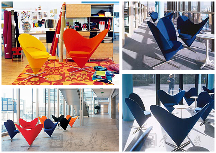 現代經典休閑椅|布面休閑椅|辦公家具|潘頓心椅|心型休閑椅