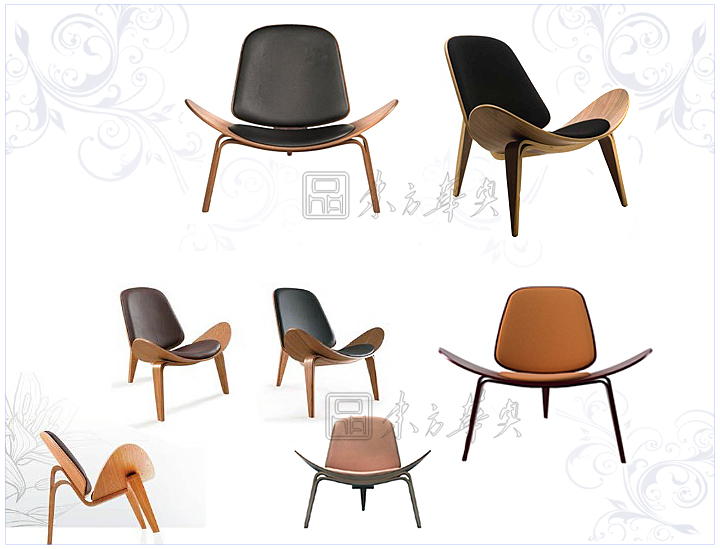 現代經典休閑椅|真皮休閑椅|辦公家具|微笑椅|休閑椅|三足貝殼椅,休閑椅,彎板椅,設計師椅